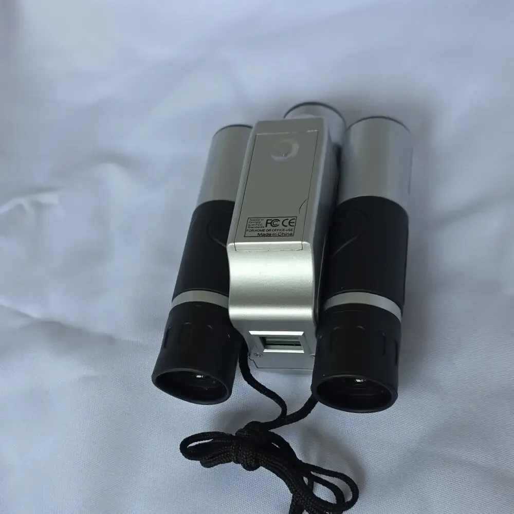 Vivitar 10x25 Compact Roof Prism Coated Binoculars Silver/Black VIV-CS-1025